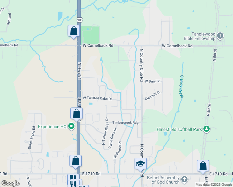 map of restaurants, bars, coffee shops, grocery stores, and more near 3404 Thornridge Circle in Duncan