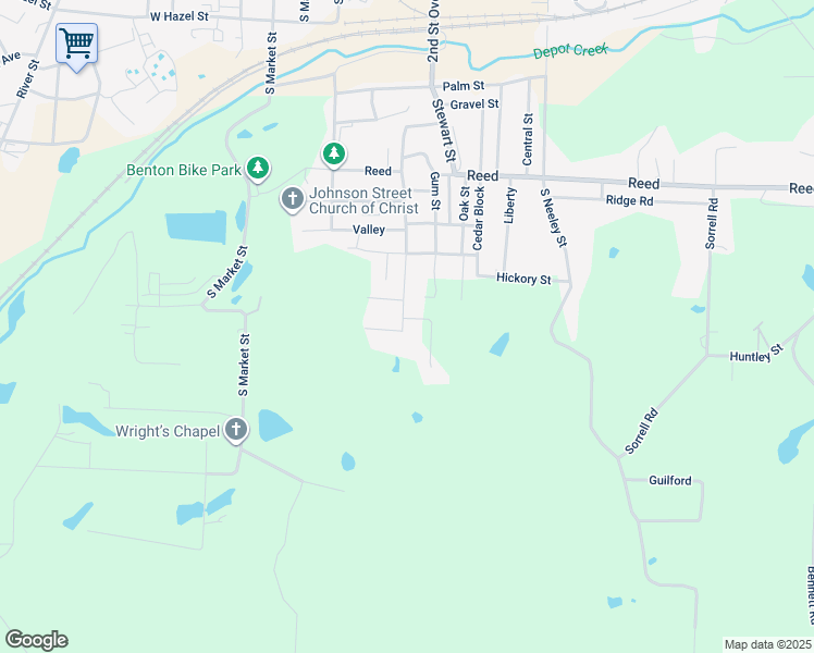 map of restaurants, bars, coffee shops, grocery stores, and more near 1800 Dixie in Benton