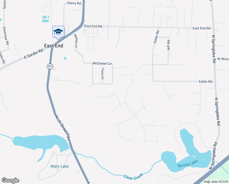 map of restaurants, bars, coffee shops, grocery stores, and more near 21378 Ashland Road in Hensley