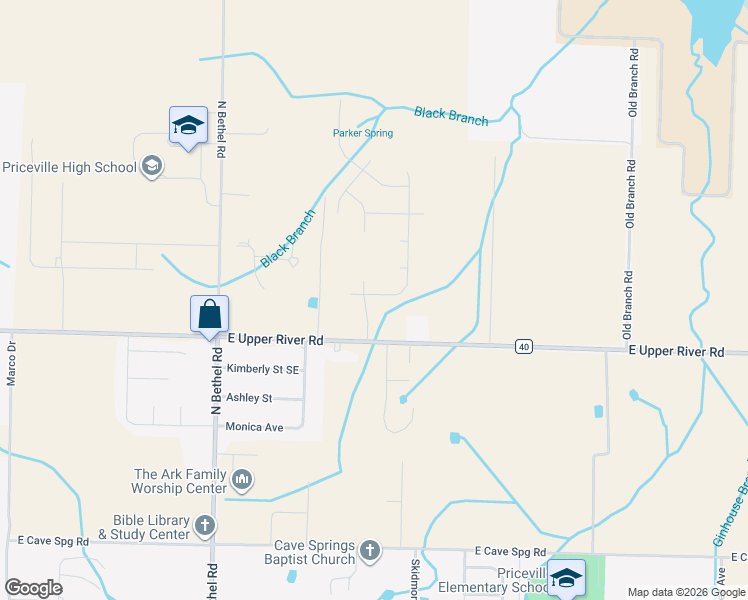 map of restaurants, bars, coffee shops, grocery stores, and more near 486 East Upper River Road in Decatur