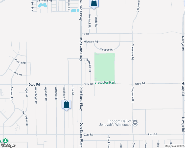 map of restaurants, bars, coffee shops, grocery stores, and more near 16179 Quantico Road in Apple Valley