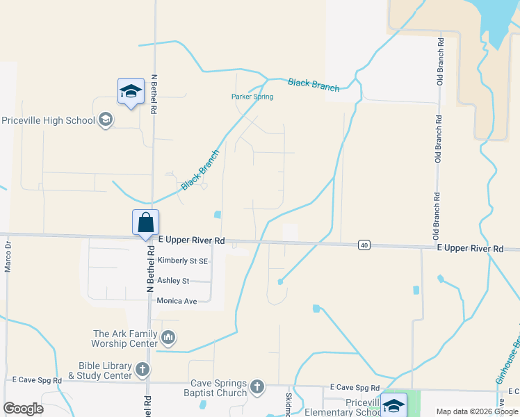 map of restaurants, bars, coffee shops, grocery stores, and more near 486 East Upper River Road in Decatur