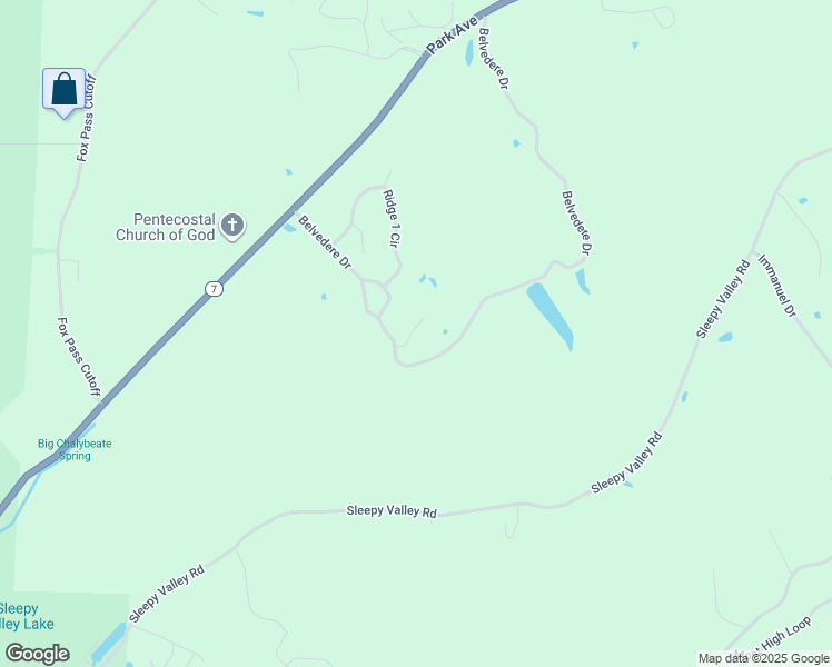 map of restaurants, bars, coffee shops, grocery stores, and more near 257 Belvedere Drive in Hot Springs