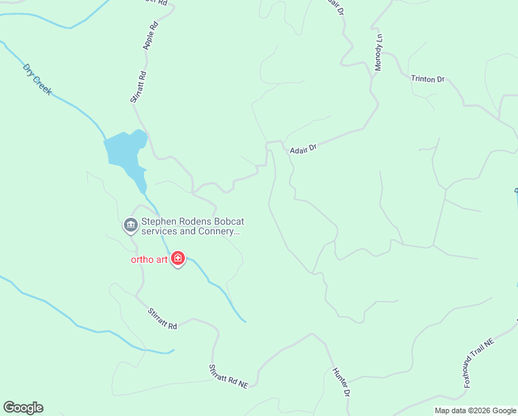 map of restaurants, bars, coffee shops, grocery stores, and more near 23 Panda Drive in Ranger