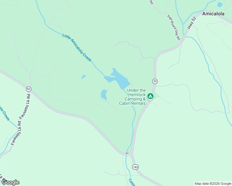 map of restaurants, bars, coffee shops, grocery stores, and more near 5618 Highway 52 in Dawsonville