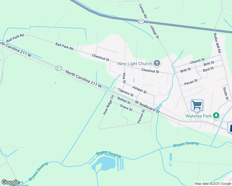 map of restaurants, bars, coffee shops, grocery stores, and more near 1623 West Seaboard Street in Bladenboro