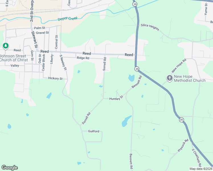 map of restaurants, bars, coffee shops, grocery stores, and more near 1722 Sorrell Road in Benton