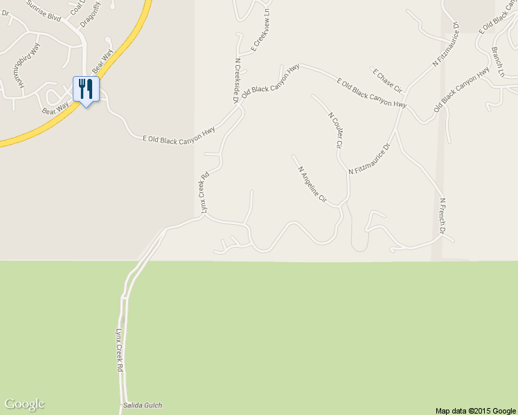 map of restaurants, bars, coffee shops, grocery stores, and more near 185 North Whisperwind Drive in Prescott
