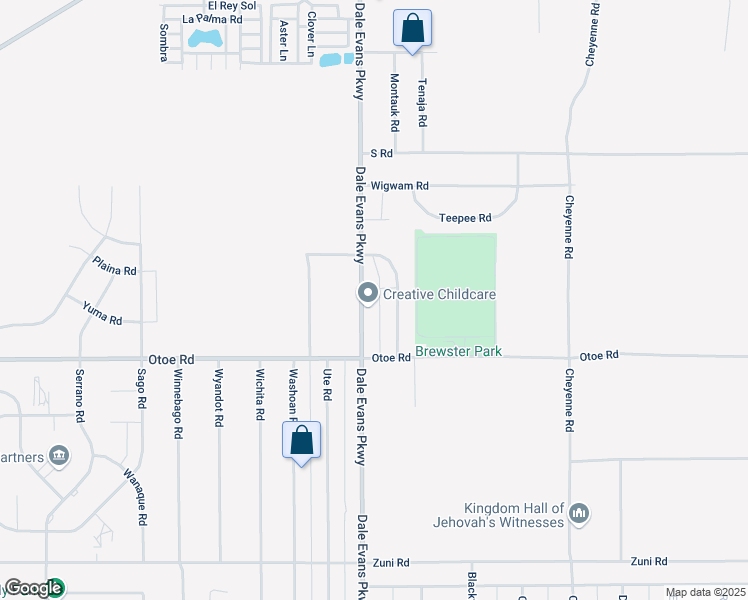map of restaurants, bars, coffee shops, grocery stores, and more near 16217 Dale Evans Parkway in Apple Valley