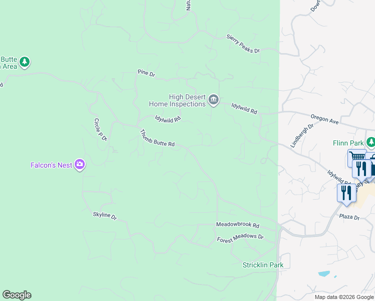 map of restaurants, bars, coffee shops, grocery stores, and more near 2050 Ponderosa Ln in Prescott