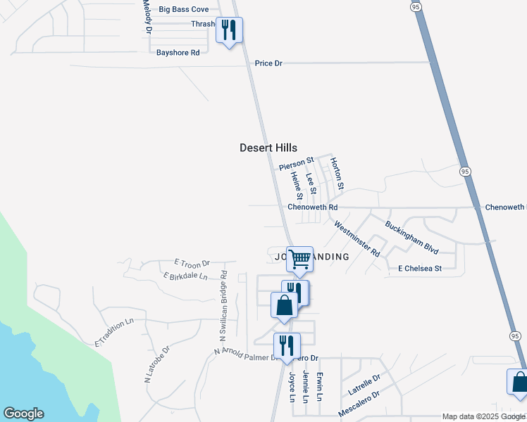 map of restaurants, bars, coffee shops, grocery stores, and more near 3979 London Bridge Road in Lake Havasu City