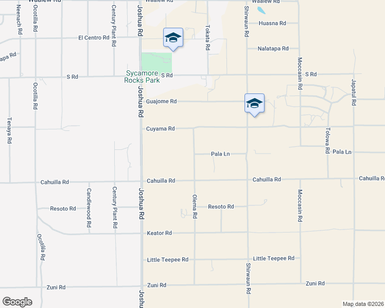 map of restaurants, bars, coffee shops, grocery stores, and more near 23525 Pala Lane in Apple Valley