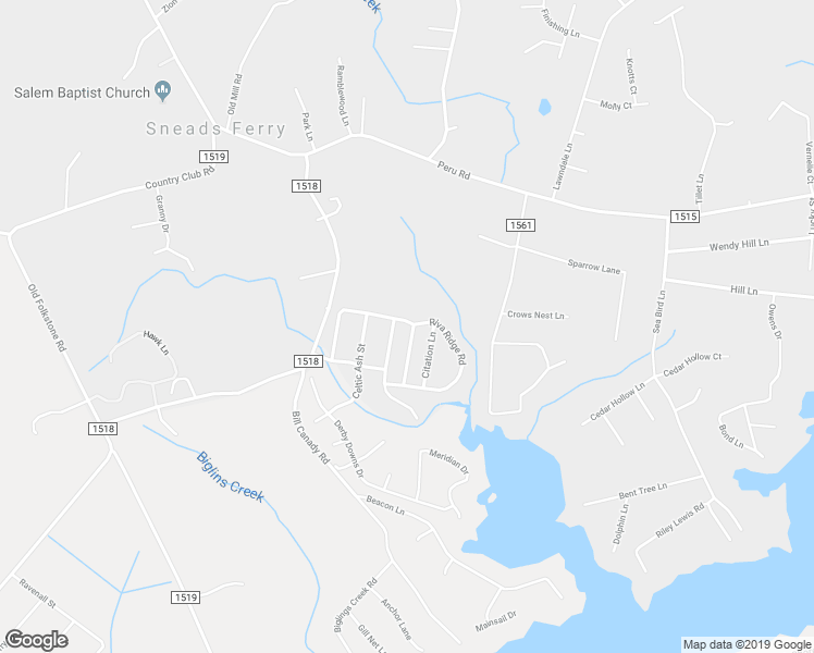 map of restaurants, bars, coffee shops, grocery stores, and more near 300 Dapper Dan Drive in Sneads Ferry