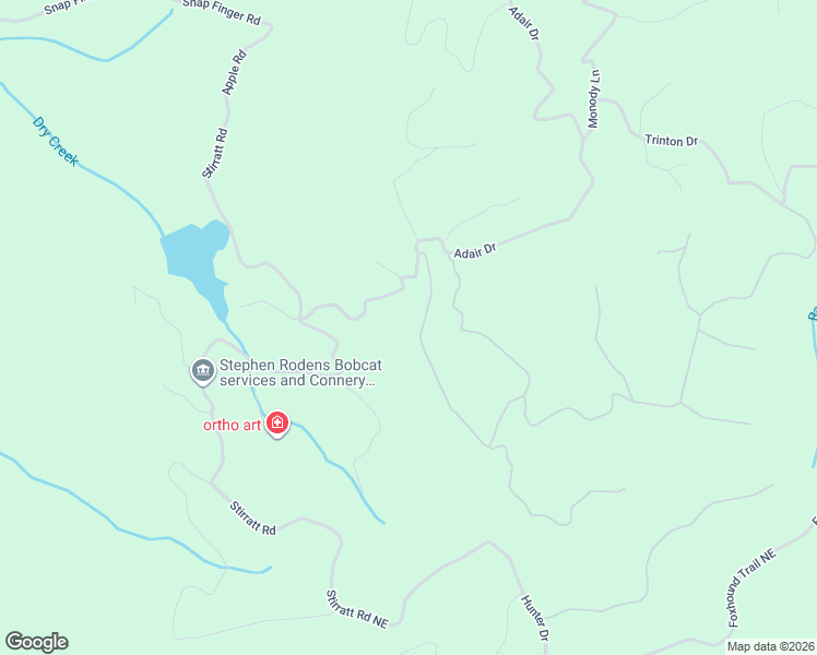 map of restaurants, bars, coffee shops, grocery stores, and more near 23 Panda Drive in Ranger