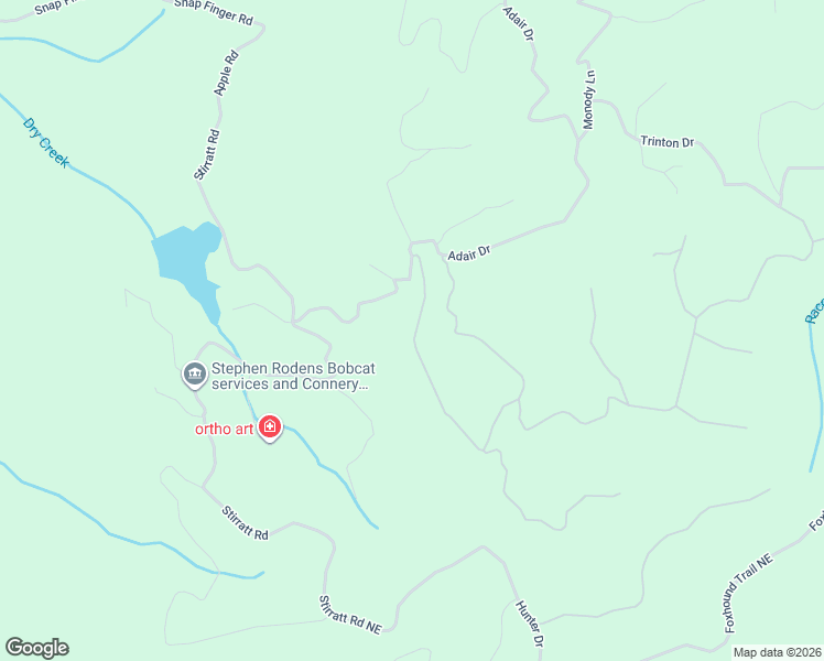 map of restaurants, bars, coffee shops, grocery stores, and more near 1100 Panda Drive in Ranger