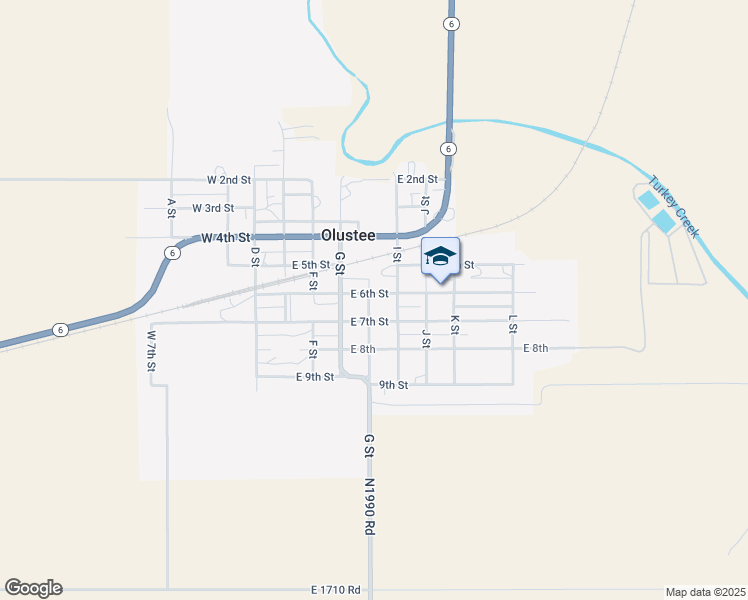 map of restaurants, bars, coffee shops, grocery stores, and more near 403 East 6th Street in Olustee
