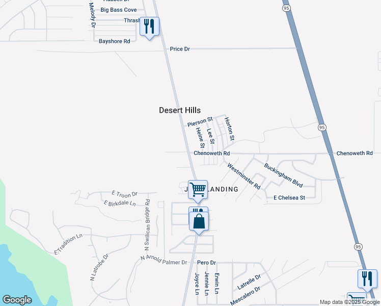 map of restaurants, bars, coffee shops, grocery stores, and more near 3979 London Bridge Rd in Lake Havasu City
