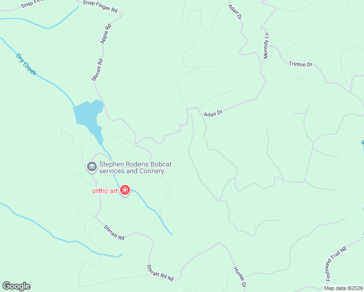 map of restaurants, bars, coffee shops, grocery stores, and more near 23 Panda Drive in Ranger