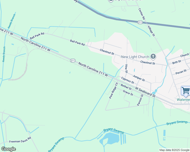 map of restaurants, bars, coffee shops, grocery stores, and more near 146 Clyde King Drive in Butters