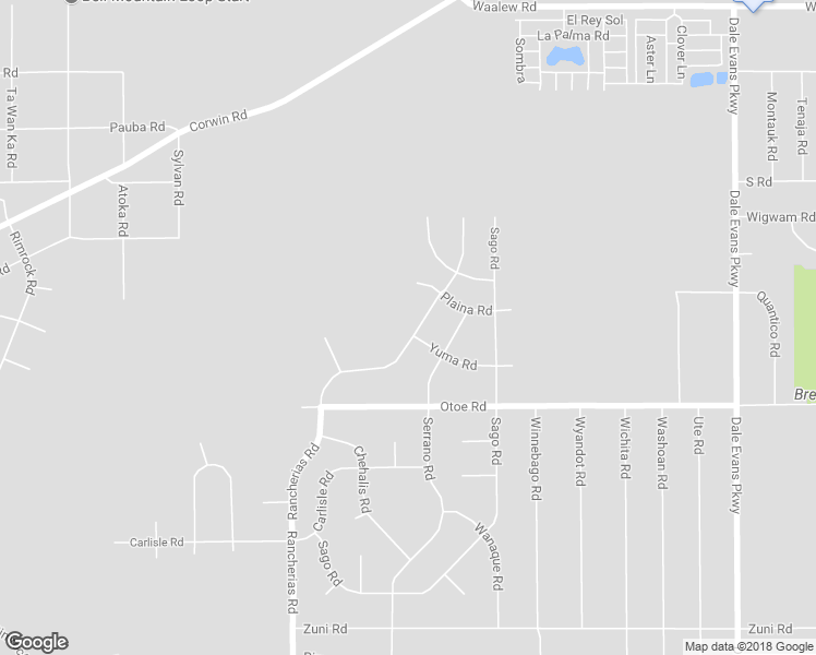map of restaurants, bars, coffee shops, grocery stores, and more near 16238 Rancherias Road in Apple Valley