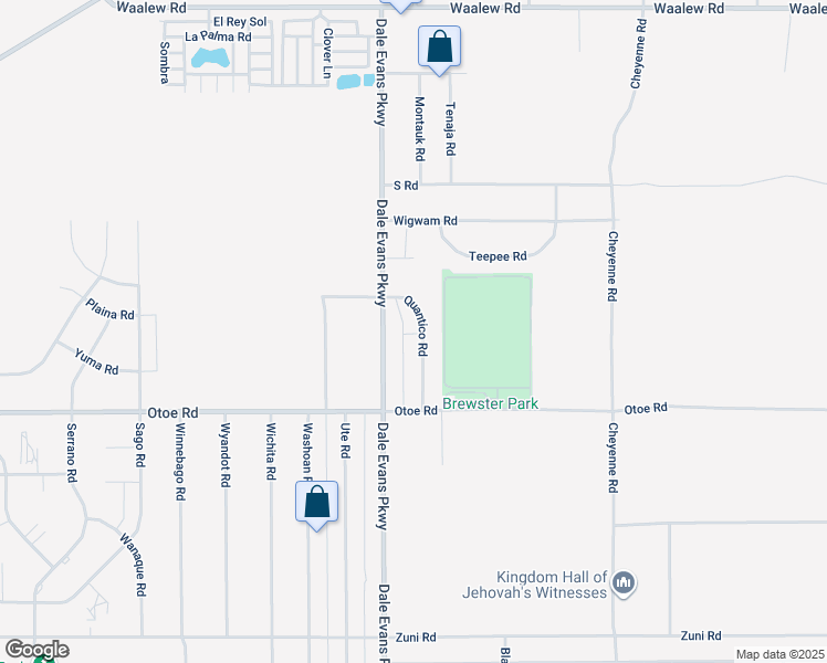 map of restaurants, bars, coffee shops, grocery stores, and more near 16230 Quantico Road in Apple Valley
