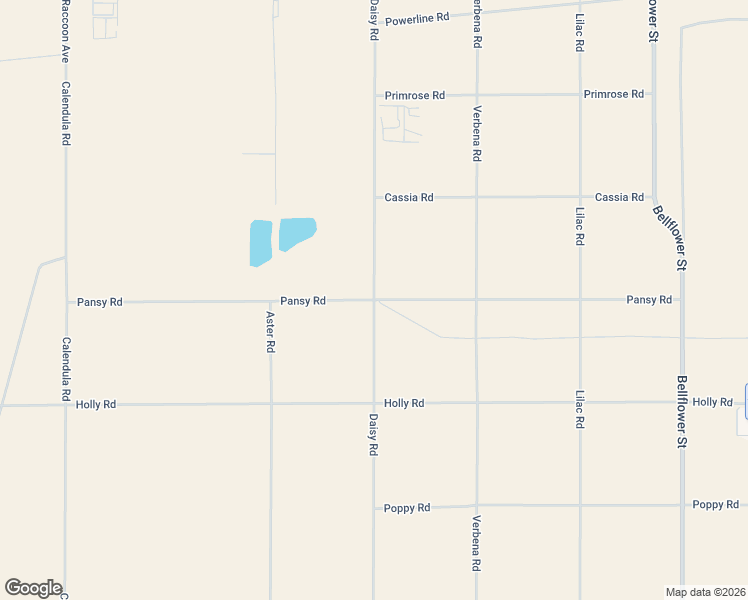 map of restaurants, bars, coffee shops, grocery stores, and more near 10701 Pansy Road in Adelanto