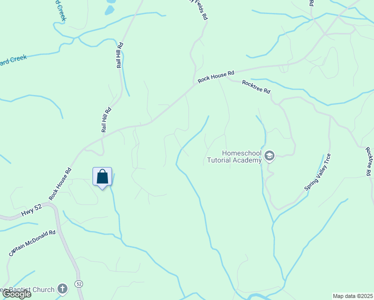 map of restaurants, bars, coffee shops, grocery stores, and more near 111 Georgia Avenue in Dahlonega