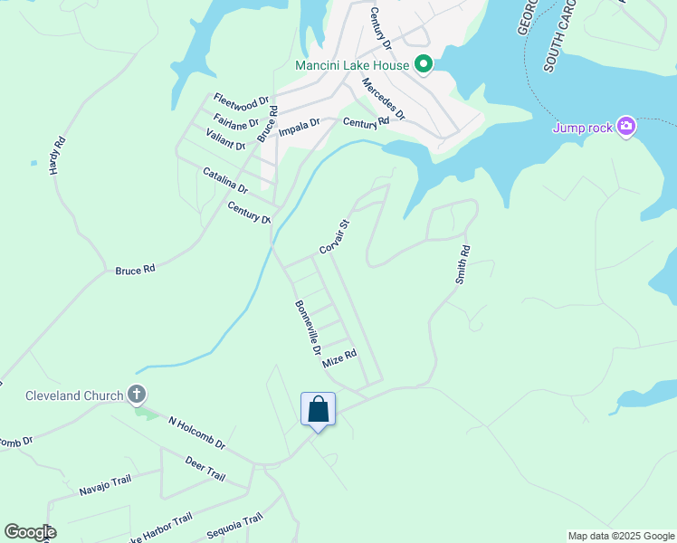 map of restaurants, bars, coffee shops, grocery stores, and more near Brookwood Road in Stephens County