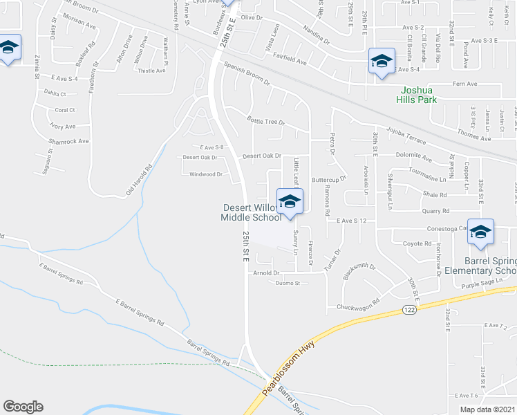 map of restaurants, bars, coffee shops, grocery stores, and more near 2521 Joshua Hills Drive in Palmdale
