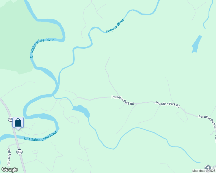 map of restaurants, bars, coffee shops, grocery stores, and more near 1475 Paradise Park Road in Cornelia