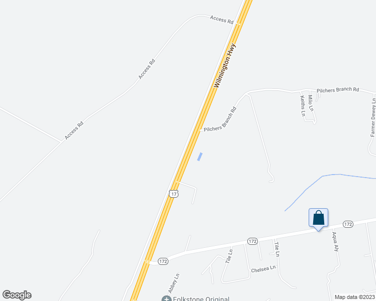 map of restaurants, bars, coffee shops, grocery stores, and more near Wilmington Highway in Holly Ridge