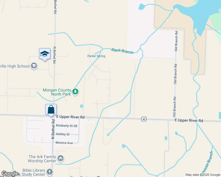 map of restaurants, bars, coffee shops, grocery stores, and more near 792 East Upper River Road in Decatur