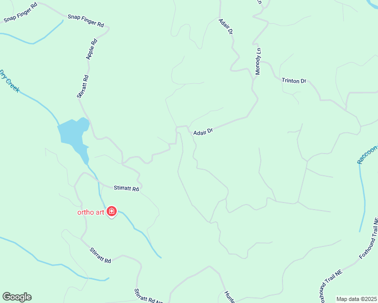 map of restaurants, bars, coffee shops, grocery stores, and more near 1087 Mayfield Lane Northeast in Ranger