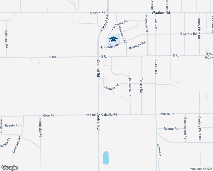 map of restaurants, bars, coffee shops, grocery stores, and more near 22549 Cuyama Road in Apple Valley