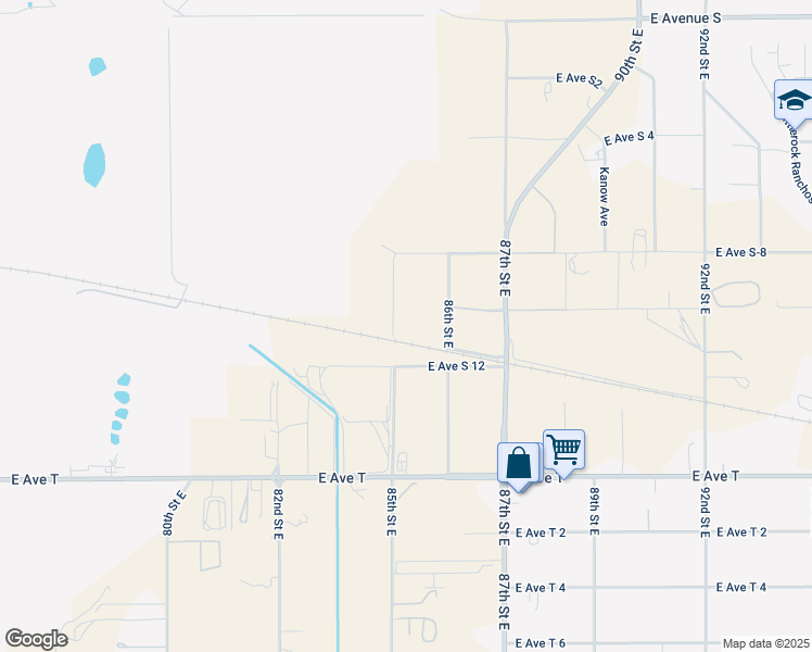 map of restaurants, bars, coffee shops, grocery stores, and more near East Avenue S-10 in Los Angeles County