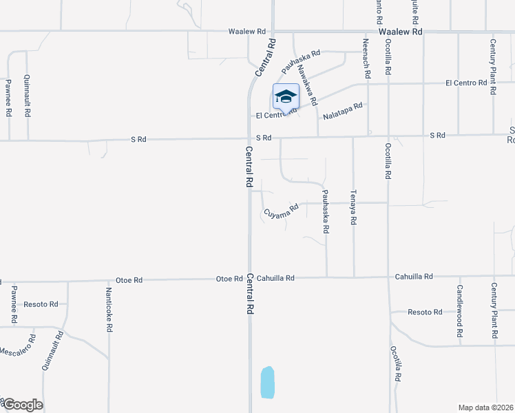 map of restaurants, bars, coffee shops, grocery stores, and more near 22549 Cuyama Road in Apple Valley