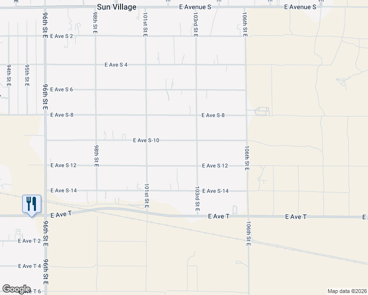 map of restaurants, bars, coffee shops, grocery stores, and more near 10218 East Avenue South 10 in Littlerock