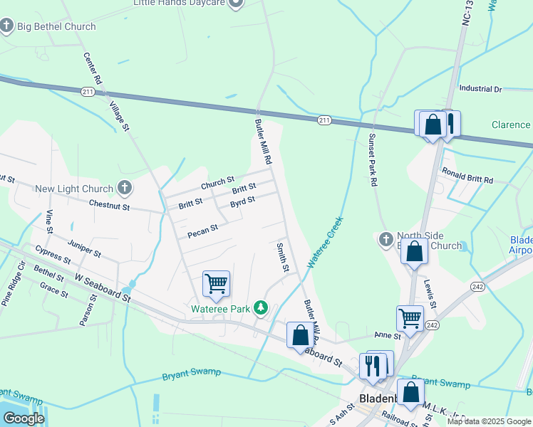 map of restaurants, bars, coffee shops, grocery stores, and more near in Council