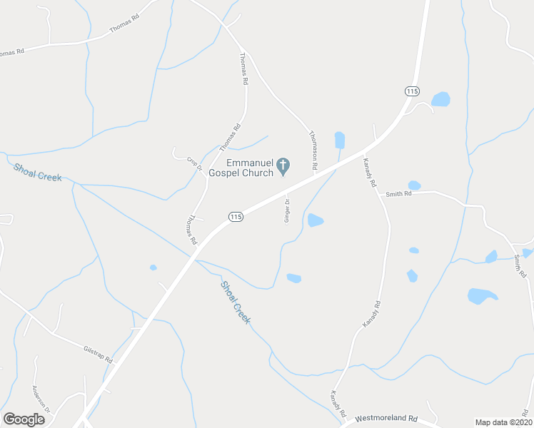 map of restaurants, bars, coffee shops, grocery stores, and more near 4735 Highway 115 West in Cleveland
