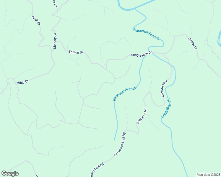 map of restaurants, bars, coffee shops, grocery stores, and more near 1025 Raccoon Ridge Northeast in Ranger