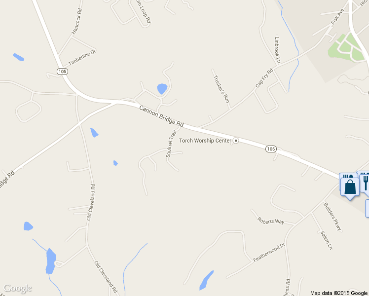 map of restaurants, bars, coffee shops, grocery stores, and more near 213 Bike Lane in Demorest