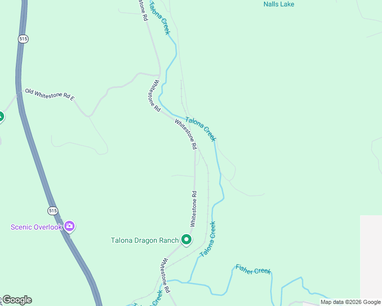 map of restaurants, bars, coffee shops, grocery stores, and more near 2314 Whitestone Road in Talking Rock