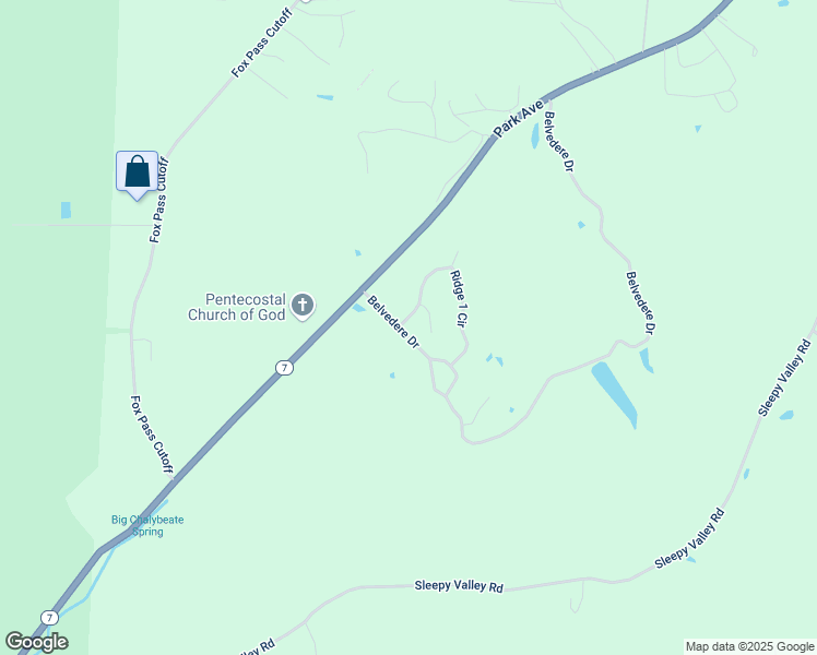 map of restaurants, bars, coffee shops, grocery stores, and more near 159 Belvedere Drive in Hot Springs