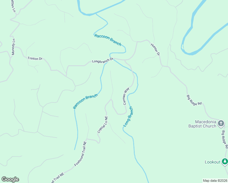 map of restaurants, bars, coffee shops, grocery stores, and more near 1603 Crystal Lane Northeast in Ranger