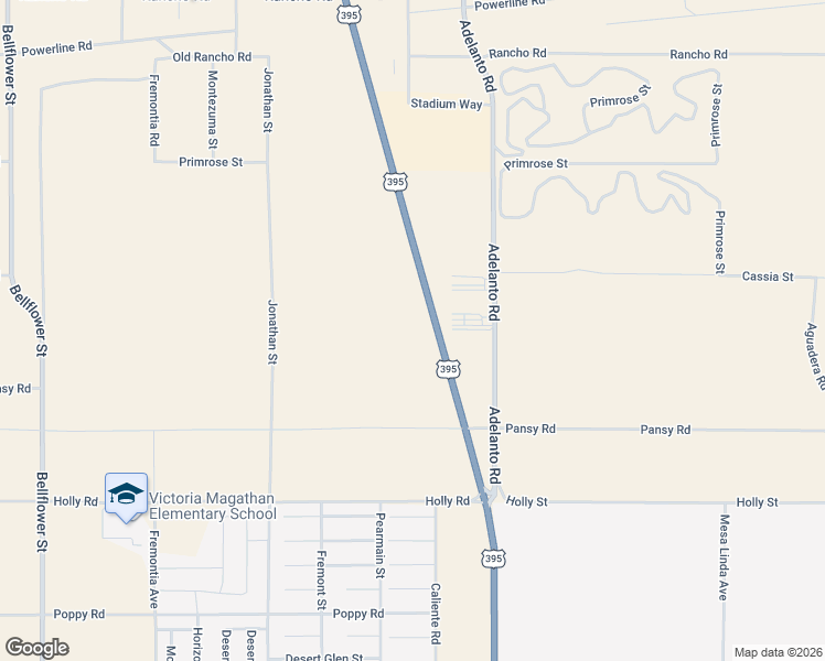 map of restaurants, bars, coffee shops, grocery stores, and more near in Adelanto