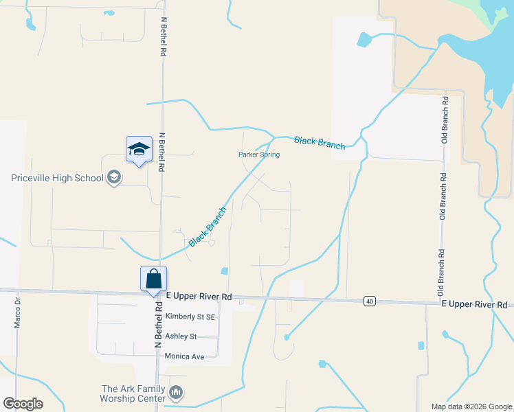 map of restaurants, bars, coffee shops, grocery stores, and more near 486 East Upper River Road in Decatur