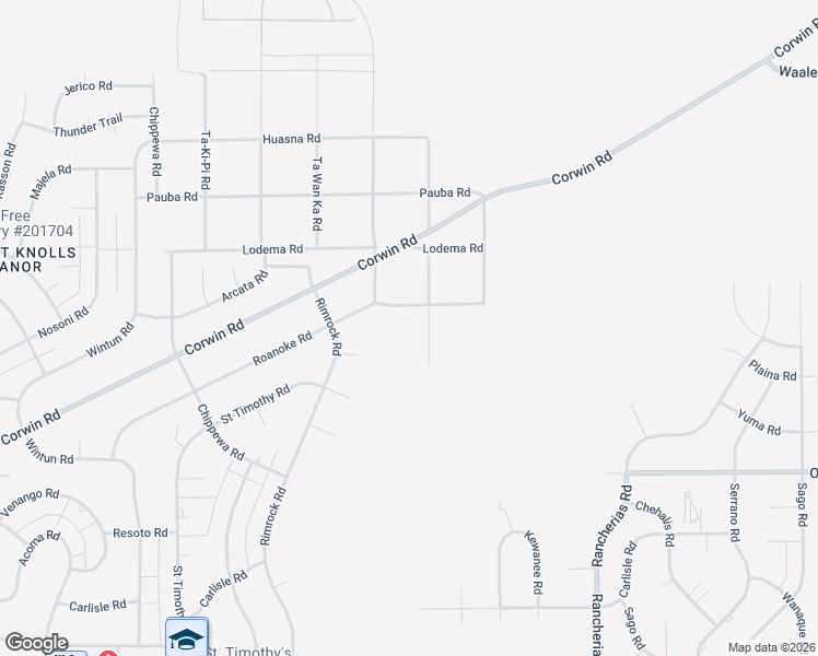 map of restaurants, bars, coffee shops, grocery stores, and more near Atoka Road in Apple Valley