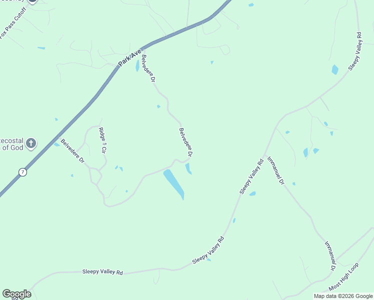 map of restaurants, bars, coffee shops, grocery stores, and more near 501 Belvedere Drive in Hot Springs
