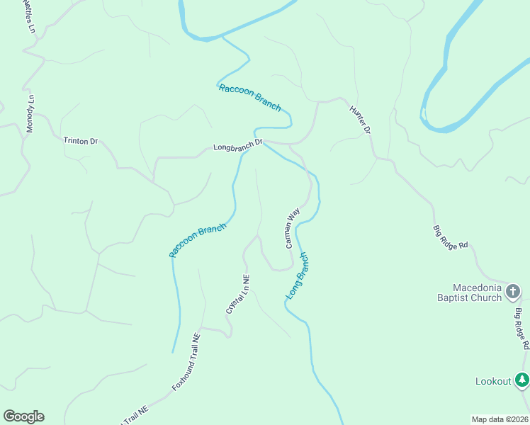 map of restaurants, bars, coffee shops, grocery stores, and more near 1600 Crystal Lane Northeast in Ranger