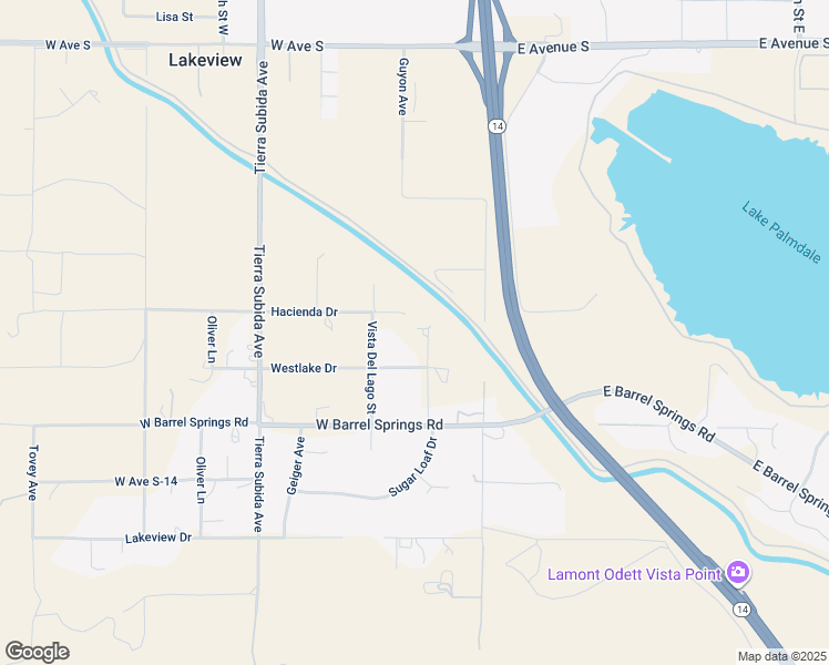 map of restaurants, bars, coffee shops, grocery stores, and more near 320 Hacienda Drive in Palmdale